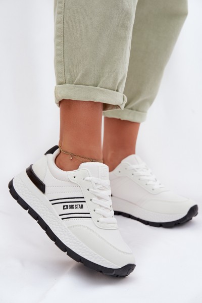 Women's Platform Sneakers Big Star TT274882 Hi-Poly System White