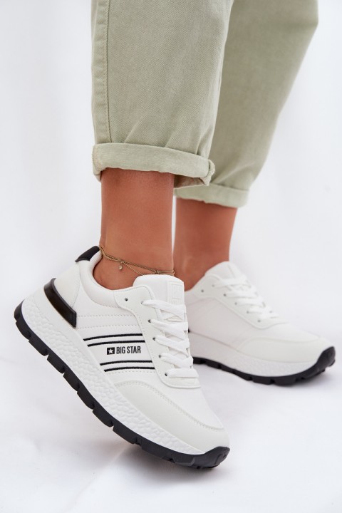Women's Platform Sneakers Big Star TT274882 Hi-Poly System White