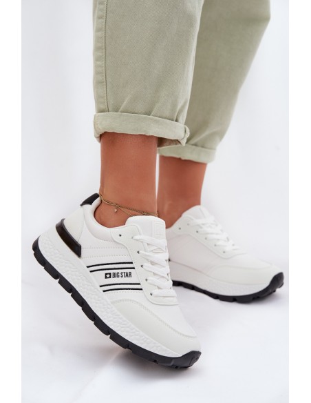 Women's Platform Sneakers Big Star TT274882 Hi-Poly System White