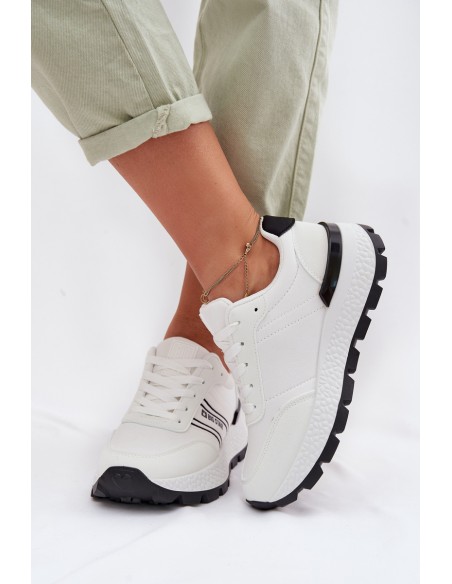 Women's Platform Sneakers Big Star TT274882 Hi-Poly System White