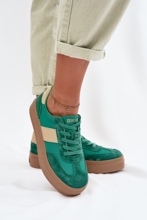 Women's Suede Sneakers Big Star TT274163 Green