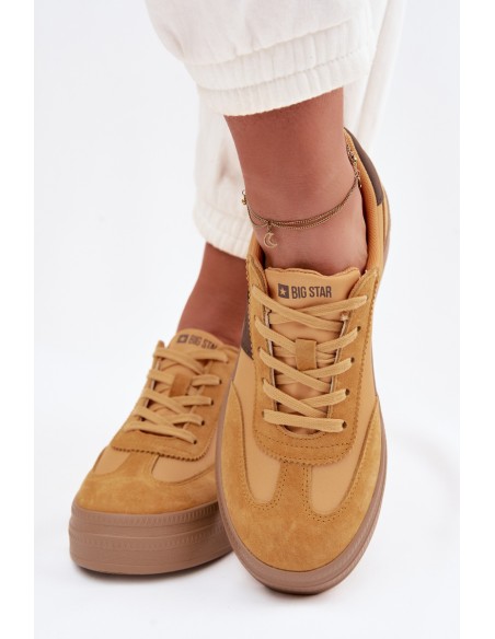 Women's Suede Sneakers Big Star TT274166 Yellow