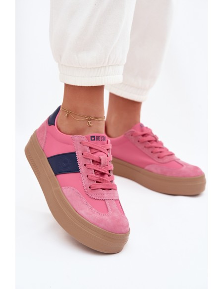 Women's Suede Sneakers Big Star TT274164 Pink