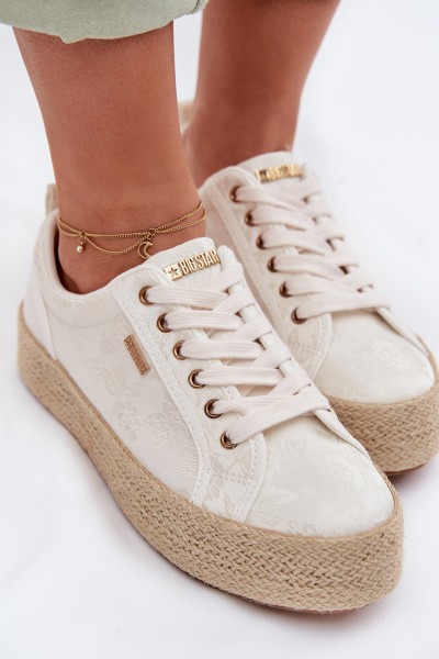 Women's Espadrilles Sneakers Platform Big Star TT274346 Ecru 2