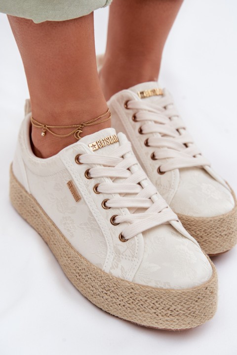 Women's Espadrilles Sneakers Platform Big Star TT274346 Ecru