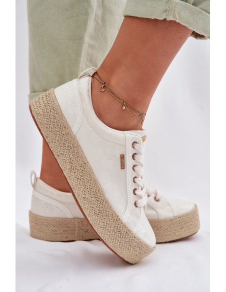 Women's Espadrilles Sneakers Platform Big Star TT274346 Ecru