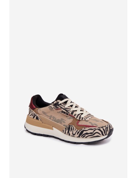 Women's Patterned Sports Sneakers Big Star TT274333 Beige