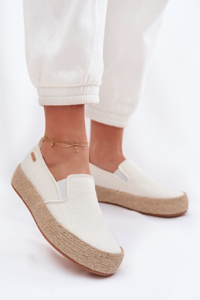 Women's Platform Espadrilles Big Star TT274090 Ecru