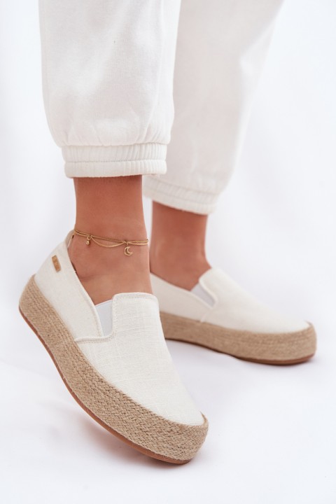 Women's Platform Espadrilles Big Star TT274090 Ecru