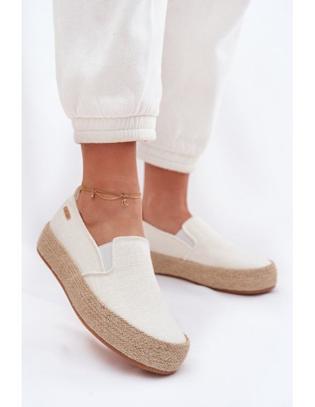 Women's Platform Espadrilles Big Star TT274090 Ecru