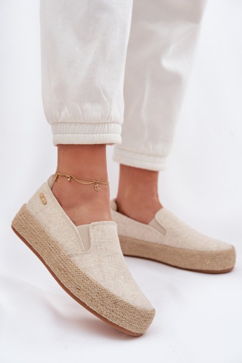 Women's Platform Espadrilles Big Star TT274089 Beige