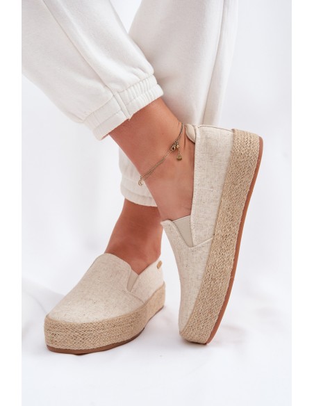 Women's Platform Espadrilles Big Star TT274089 Beige