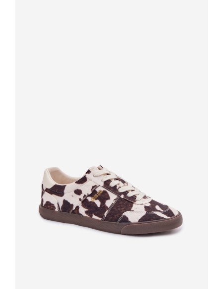 Women's Sneakers With Patches Big Star TT274369 White-Brown