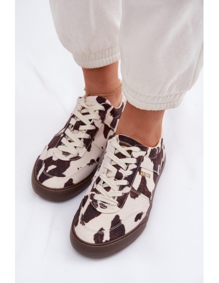 Women's Sneakers With Patches Big Star TT274369 White-Brown