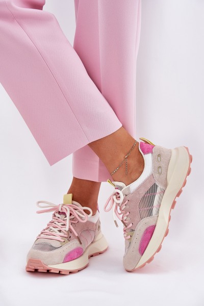 Suede Sports Shoes Sneakers Women's 66725 Multicolor Vinceza