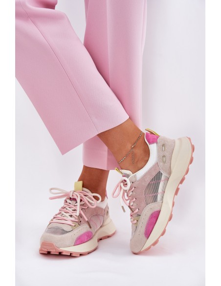 Suede Sports Shoes Sneakers Women's 66725 Multicolor Vinceza