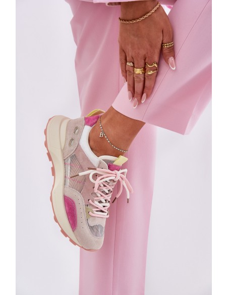 Suede Sports Shoes Sneakers Women's 66725 Multicolor Vinceza