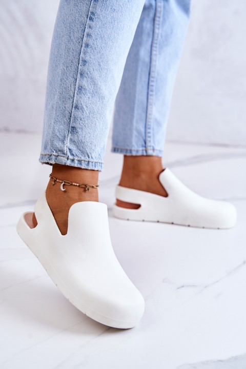 Fashionable Rubber Clogs White Meriko