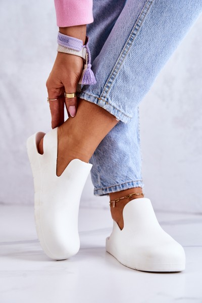 Fashionable Rubber Clogs White Meriko 2