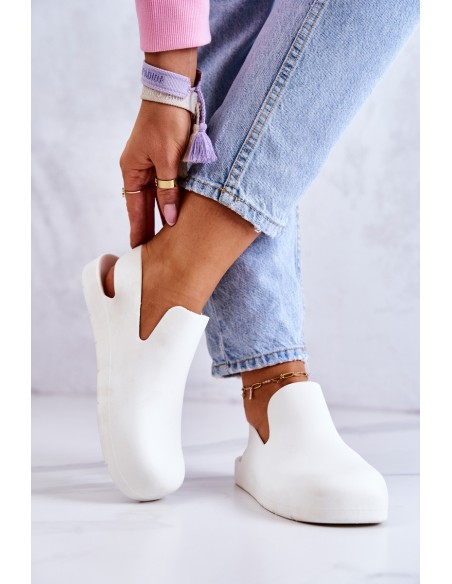 Fashionable Rubber Clogs White Meriko