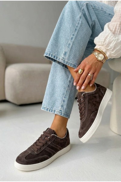 Vinceza Suede Sneakers 95400 Chocolate 2