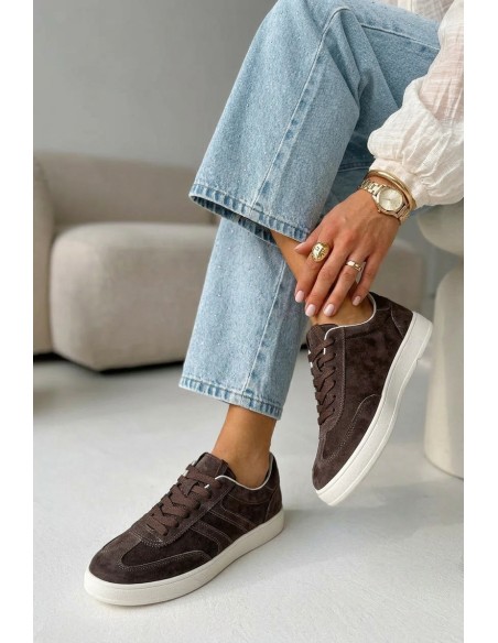 Vinceza Suede Sneakers 95400 Chocolate