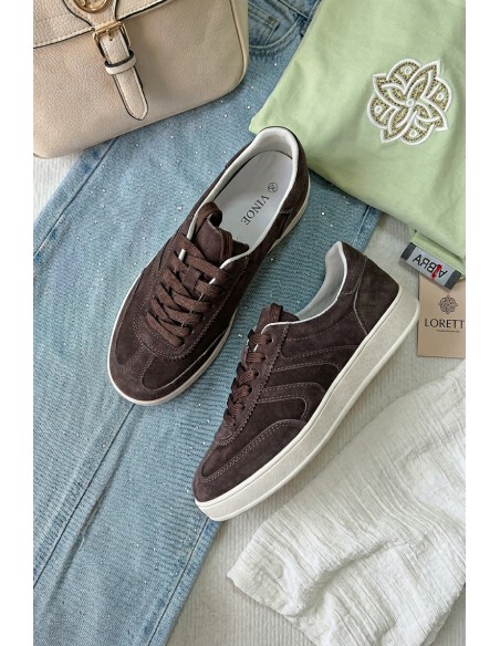 Vinceza Suede Sneakers 95400 Chocolate