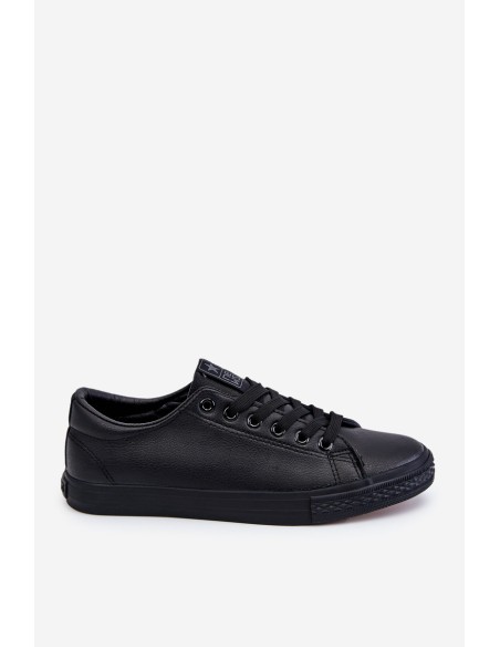 Women's Classic Leather Sneakers Black Misima