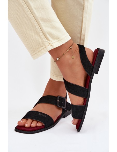 Women's Suede Sandals Big Star TT274490 Black