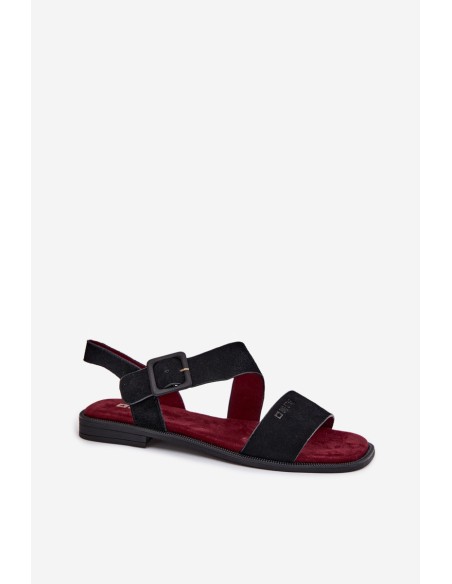 Women's Suede Sandals Big Star TT274490 Black