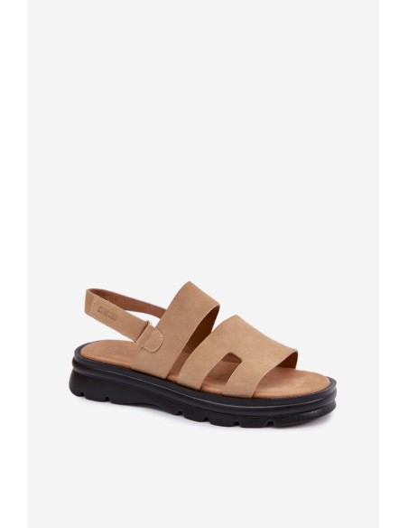 Women's Suede Sandals Big Star TT274482 Beige