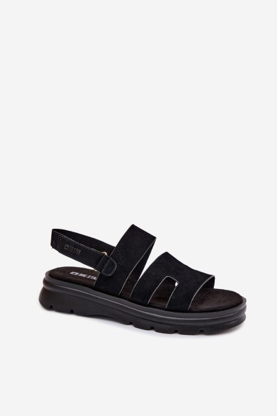 Women's Suede Sandals Big Star TT274484 Black 2