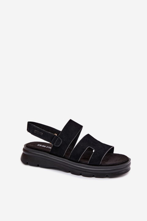 Women's Suede Sandals Big Star TT274484 Black