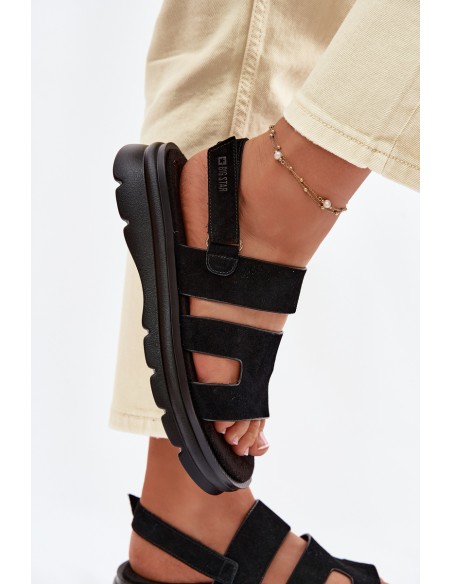 Women's Suede Sandals Big Star TT274484 Black