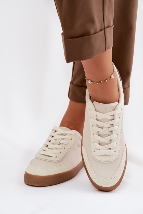 Women's Sneakers Made of Eco Leather Big Star TT274311 Light Beige