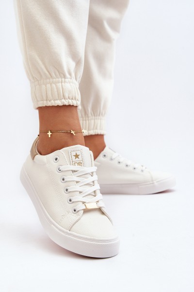 Women's sneakers made of eco leather white Tiraelle 2