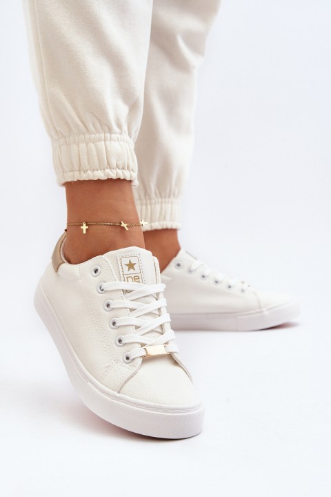 Women's sneakers made of eco leather white Tiraelle