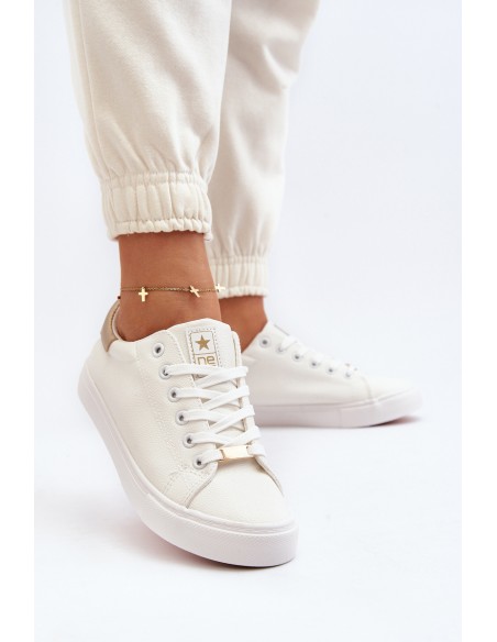 Women's sneakers made of eco leather white Tiraelle