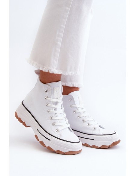 White Platform High Top Women's Sneakers Valvia