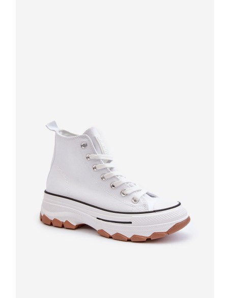 White Platform High Top Women's Sneakers Valvia