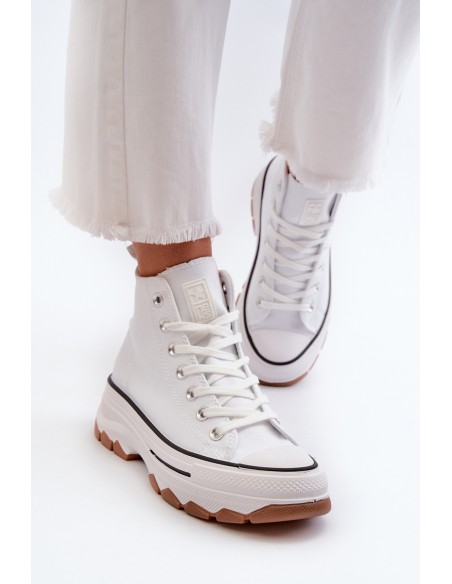 White Platform High Top Women's Sneakers Valvia