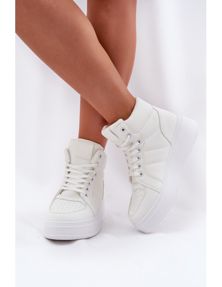 High women's sneakers on platform white Tillive