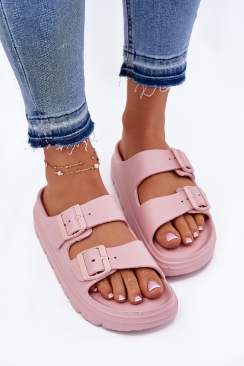 Women's Foam Platform Slippers Pink Melorea