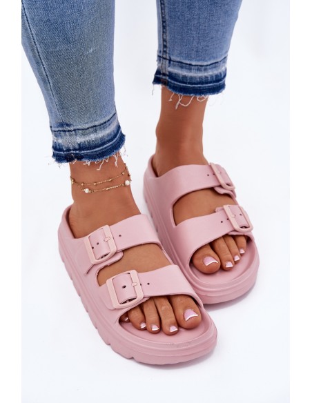 Women's Foam Platform Slippers Pink Melorea