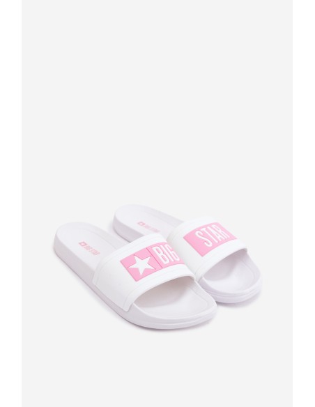 Women's Slides Big Star TT274A005 White-Pink