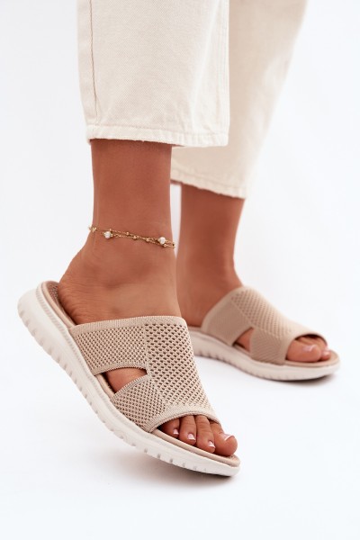 Women's Slides Sergio Leone KL064 Beige