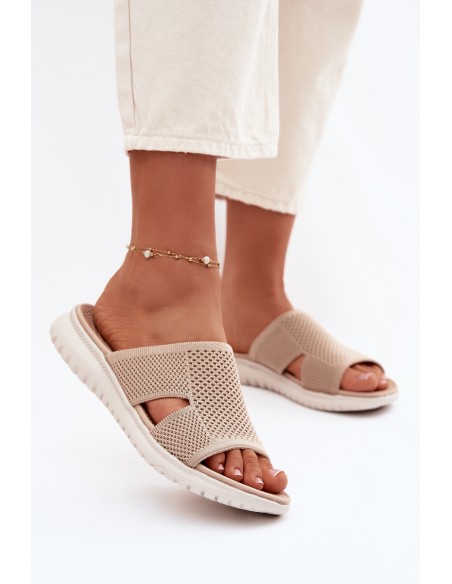 Women's Slides Sergio Leone KL064 Beige