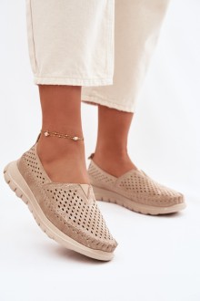 Openwork Light Women's Loafers Sergio Leone MK099H Gold