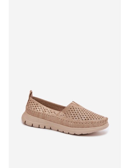 Openwork Light Women's Loafers Sergio Leone MK099H Gold