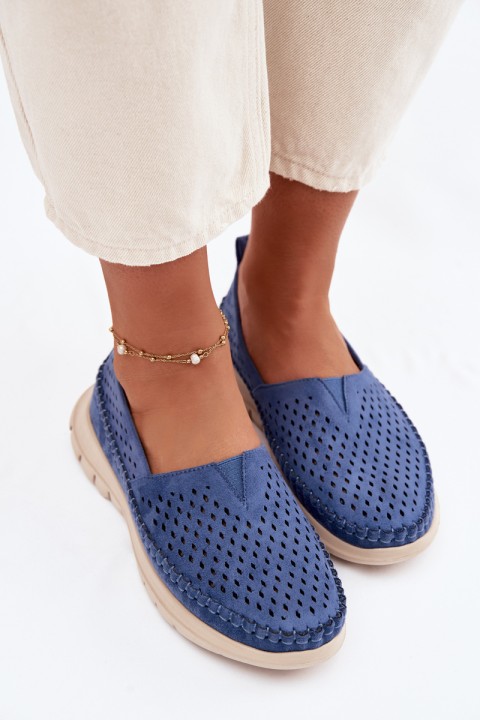 Open Lightweight Women's Moccasins Sergio Leone MK099H Blue